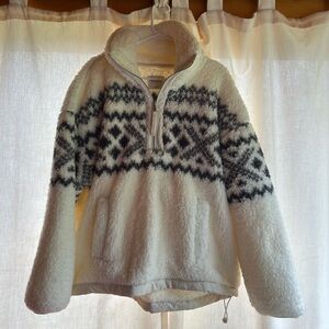 Cozy White and Gray Women's Sweater